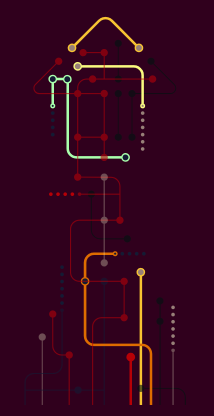 Arrow with colorful lines representing innovative products driving value and impact at MightyVers™ Software