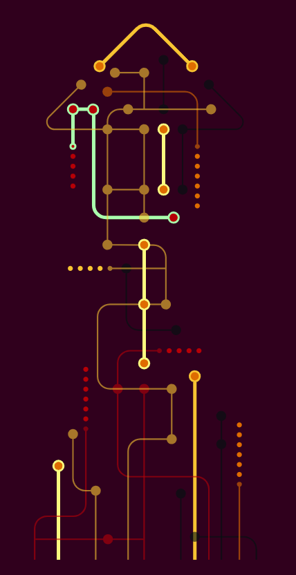 Dynamic colored lines forming an arrow pointing upward, illustrating MightyVers™ Software's transformative impact across industries